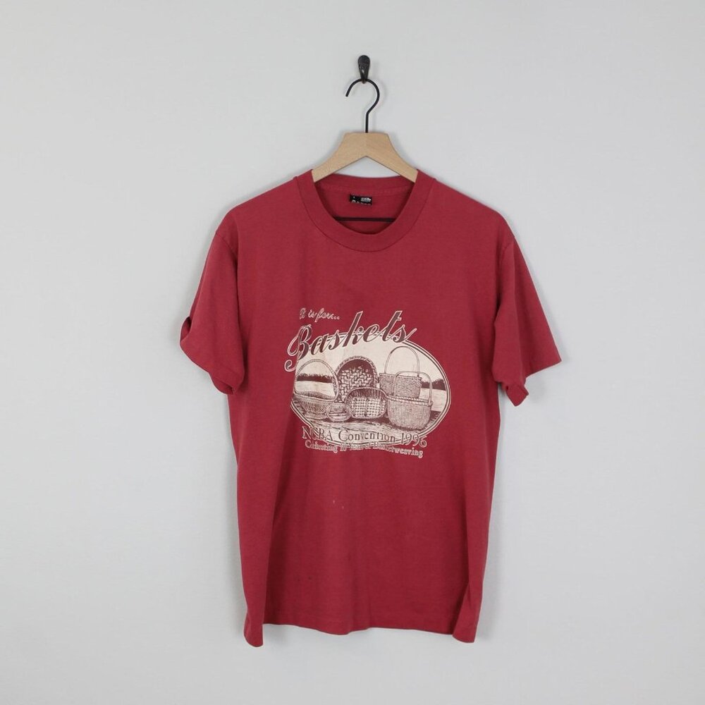 Vintage 90s B is for Basket, Basketweaving Convention Graphic T-Shirt, Size L